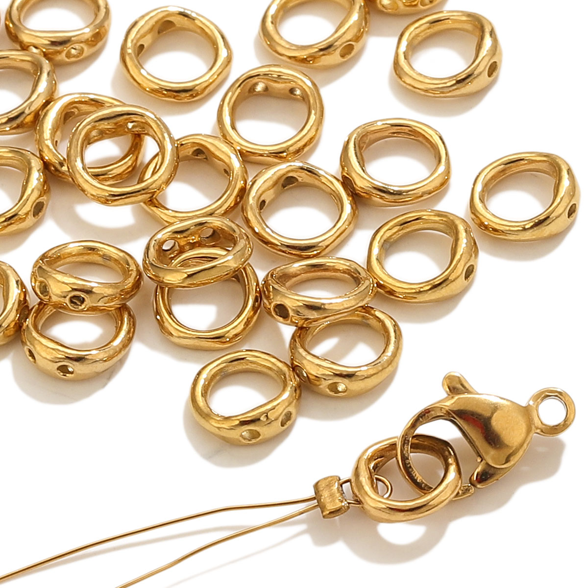 Jewelry Making Bead - 20 stuks roestvrijstalen sluitingen eindconnectoren haken