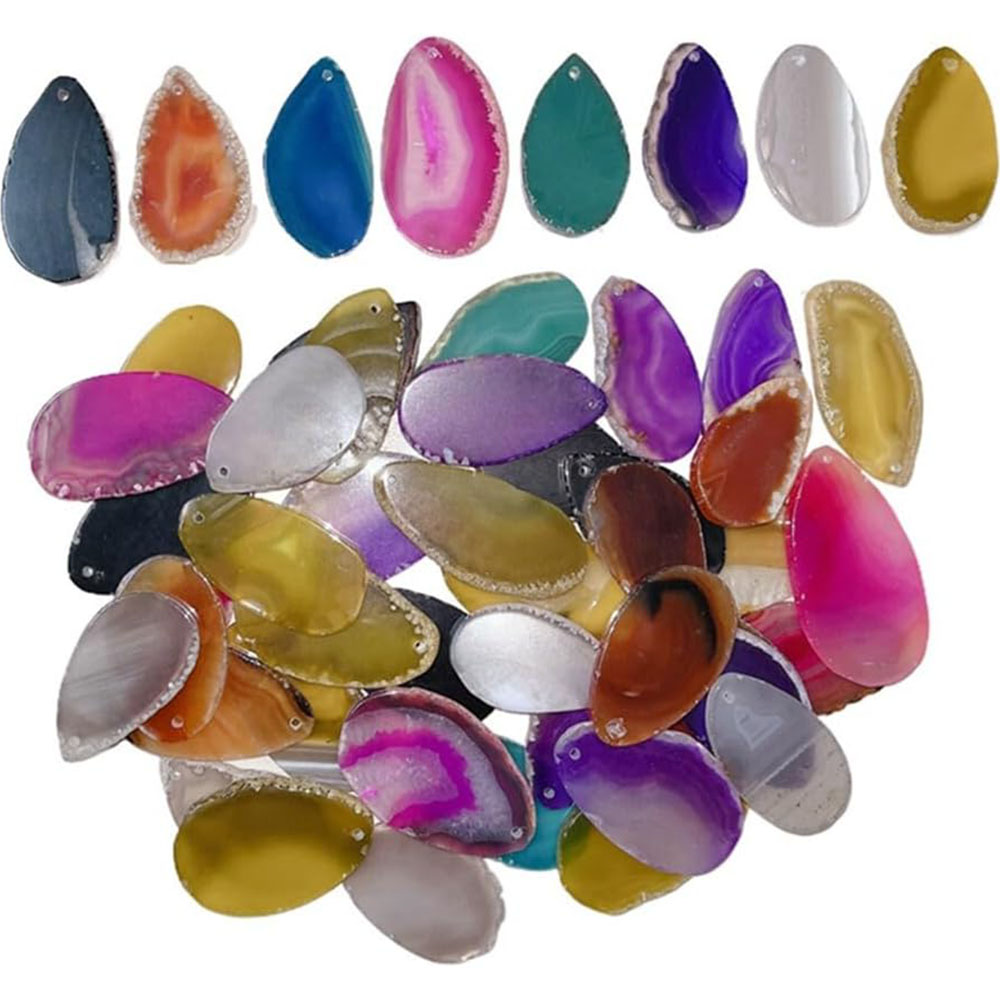 Jewelry Making Table - Gepolijste Agaat Plakjes Geboorde Geodes Stenen