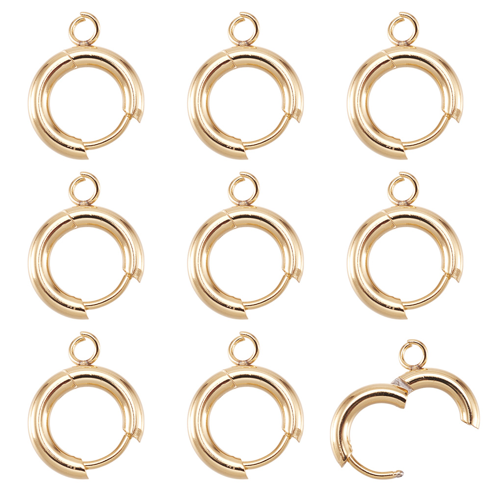 Jewelry Making Loops - 10 stuks 201 roestvrijstalen huggie oorhaakjes
