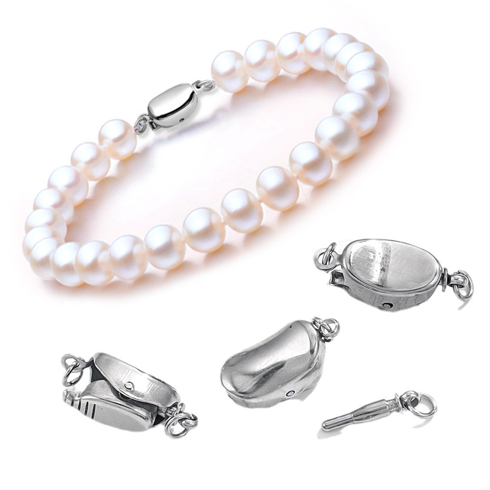 Jewelry Making Bead - 5-delige titanium stalen kettinggespen roestvrijstalen zadelgesp