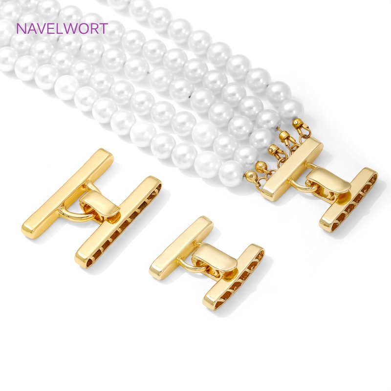 Jewelry Making Bead - Multi Strengen Ketting Sluiting 18K Vergulde