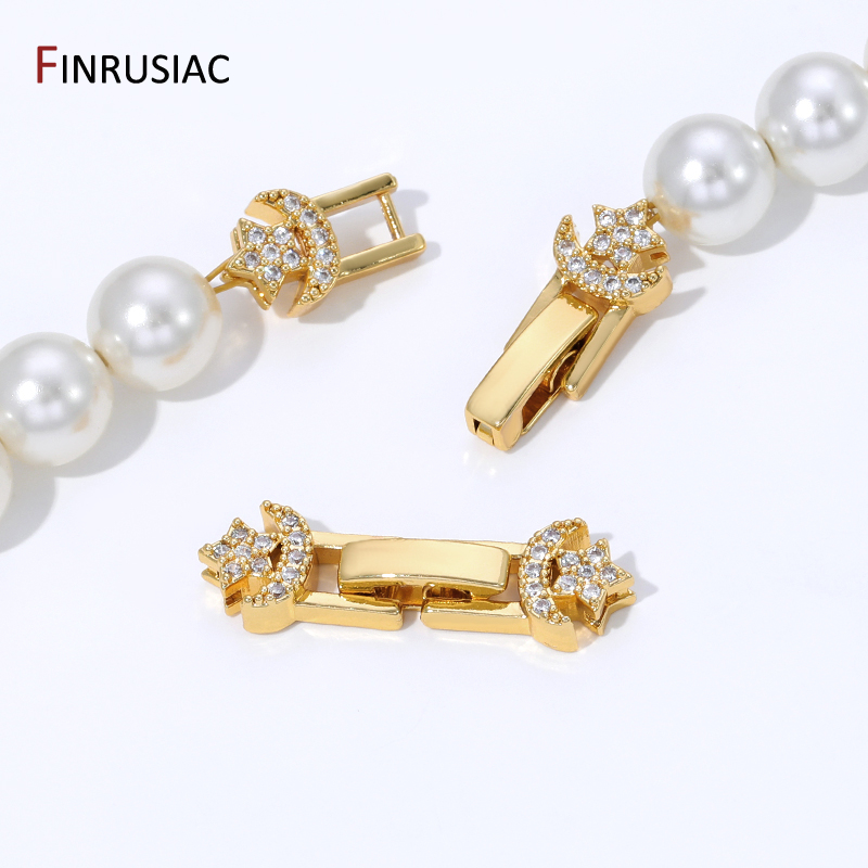 Jewelry Making Bead - 18K verguld messing parel sluiting connector,