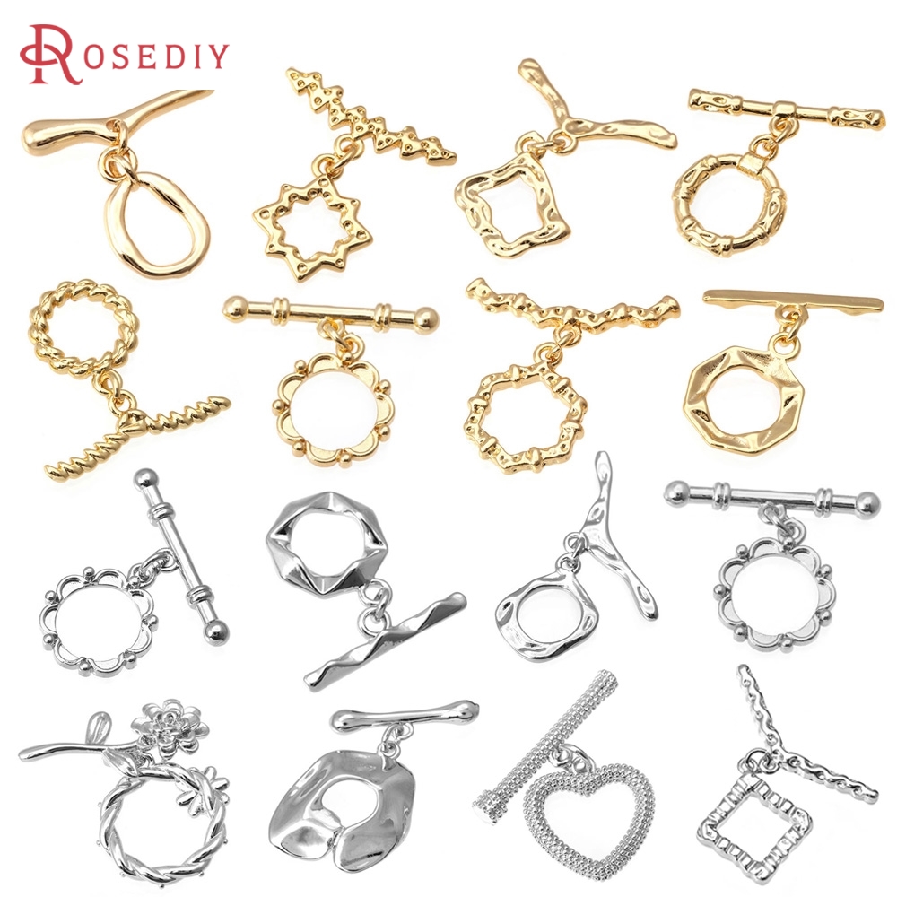 Toggle Clasp Gold - 6 Sets 18 K Goud Kleur
