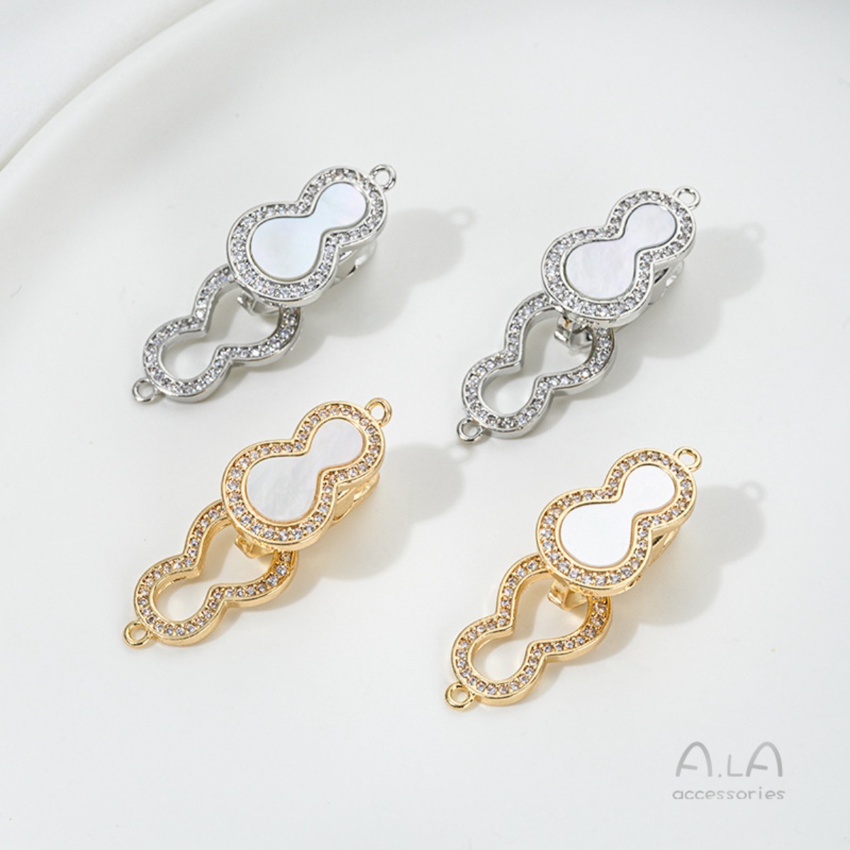 Messing 14K verguld parelmoer  - Toggle Clasp Gold recensie en prijs