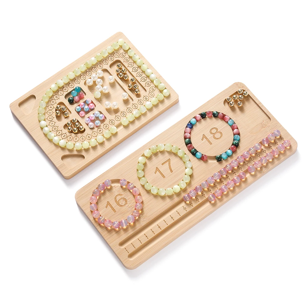Houten gevlokte kralenbak DIY  - Jewelry Making Table recensie en prijs