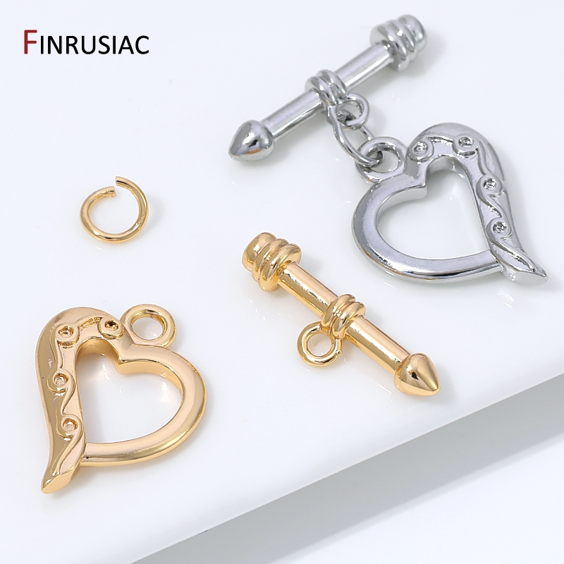 14K verguld messing hartvormig - Toggle Clasp Gold recensie en prijs