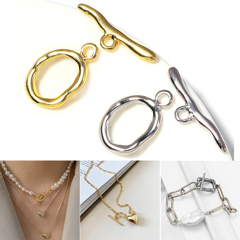 Nieuwe onregelmatige gebogen O - Toggle Clasp Gold recensie en prijs