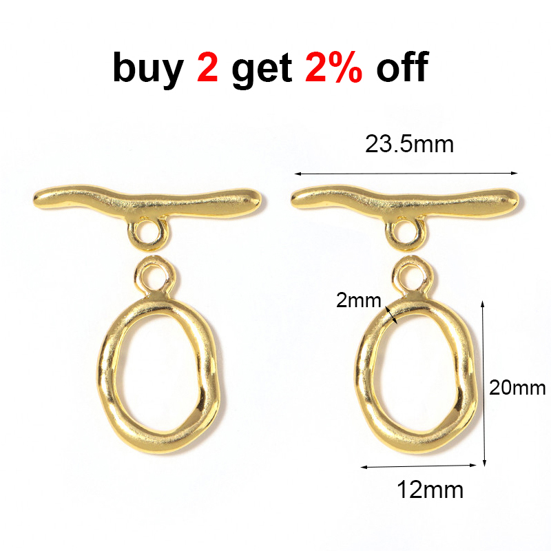 Nieuwe onregelmatige gebogen O - Toggle Clasp Gold recensie en prijs