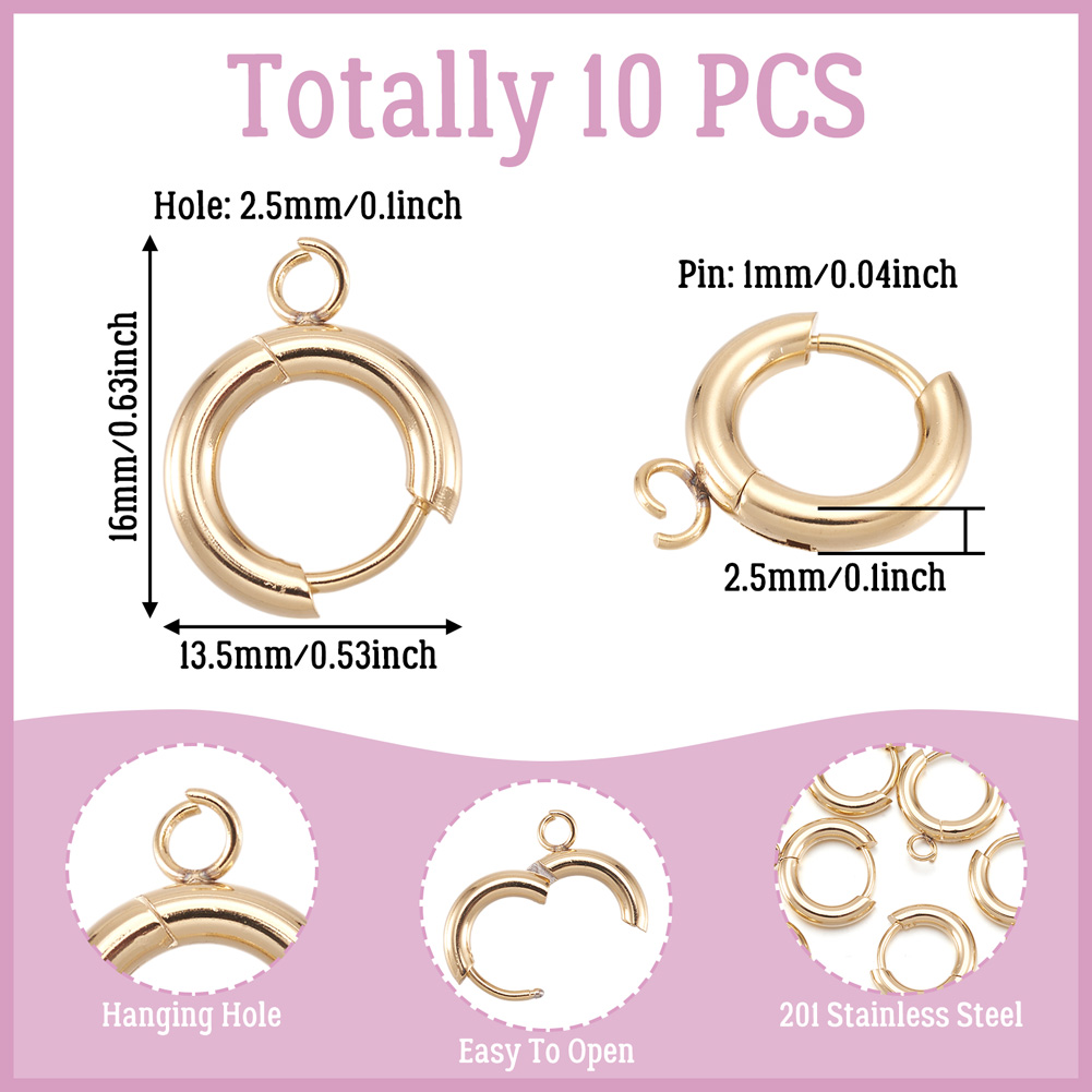 10 stuks 201 roestvrijstalen h - Jewelry Making Loops recensie en prijs