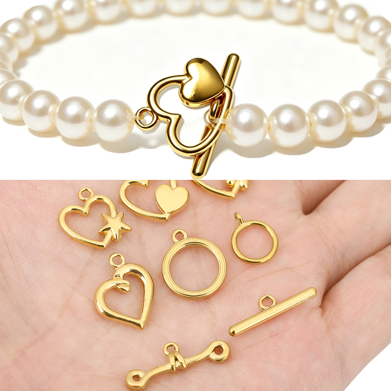 5 sets PVD Never Fade roestvri - Toggle Clasp Gold recensie en prijs