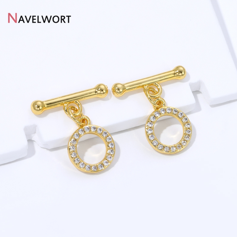 18K verguld messing met zirkoo - Toggle Clasp Gold recensie en prijs