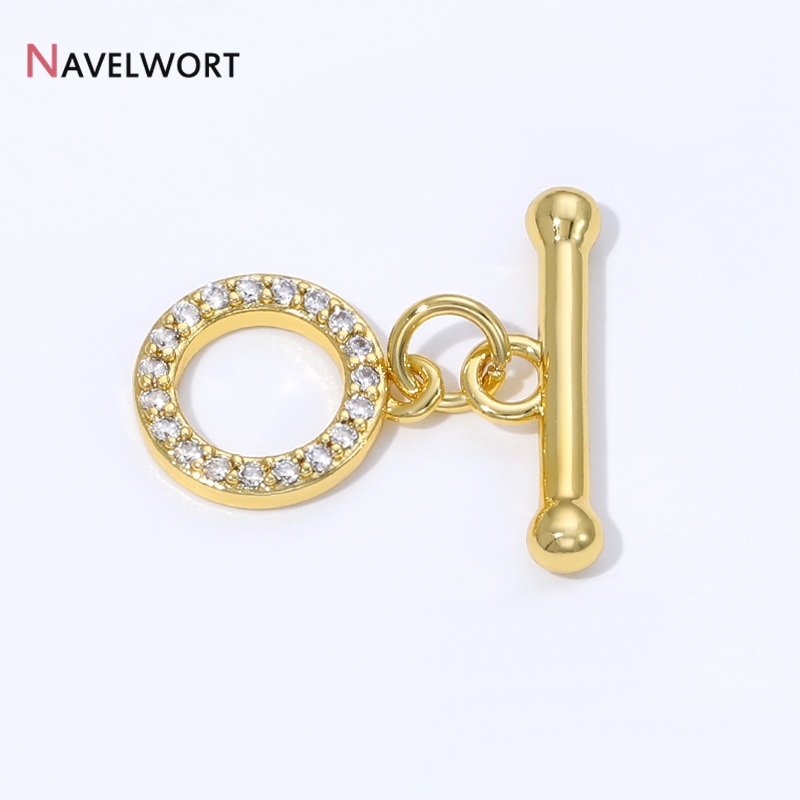 18K verguld messing met zirkoo - Toggle Clasp Gold recensie en prijs