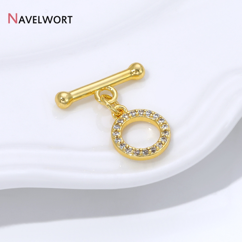18K verguld messing met zirkoo - Toggle Clasp Gold recensie en prijs